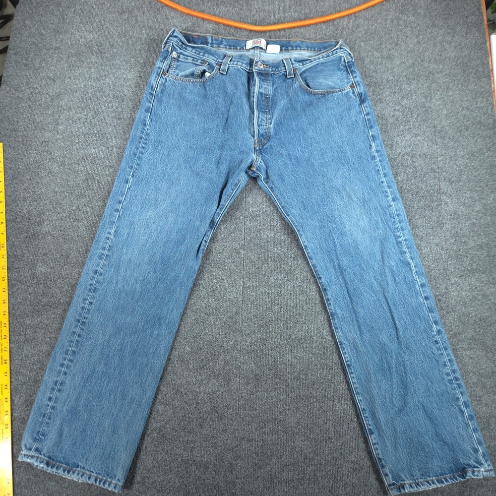 Vintage Levi's 501 Men's 38x30 (Snug 38) Straight Leg Jeans Blue Denim Mexico - Picture 1 of 10